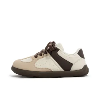 BABAYA KIDS Anti Slip And Wear Resistant Lightweight Low Top Casual Shoes Women's Beige Brown