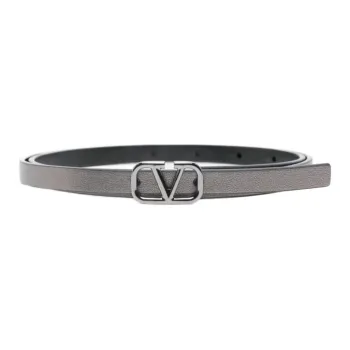 Valentino Leather Leather Belts Women's Gray -