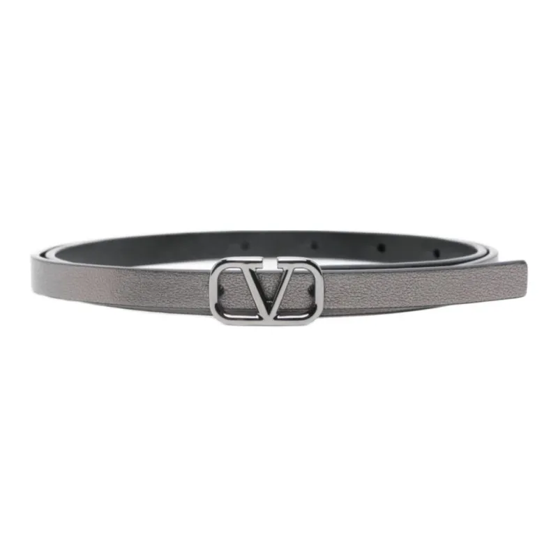 Valentino Leather Leather Belts Women's Gray --0