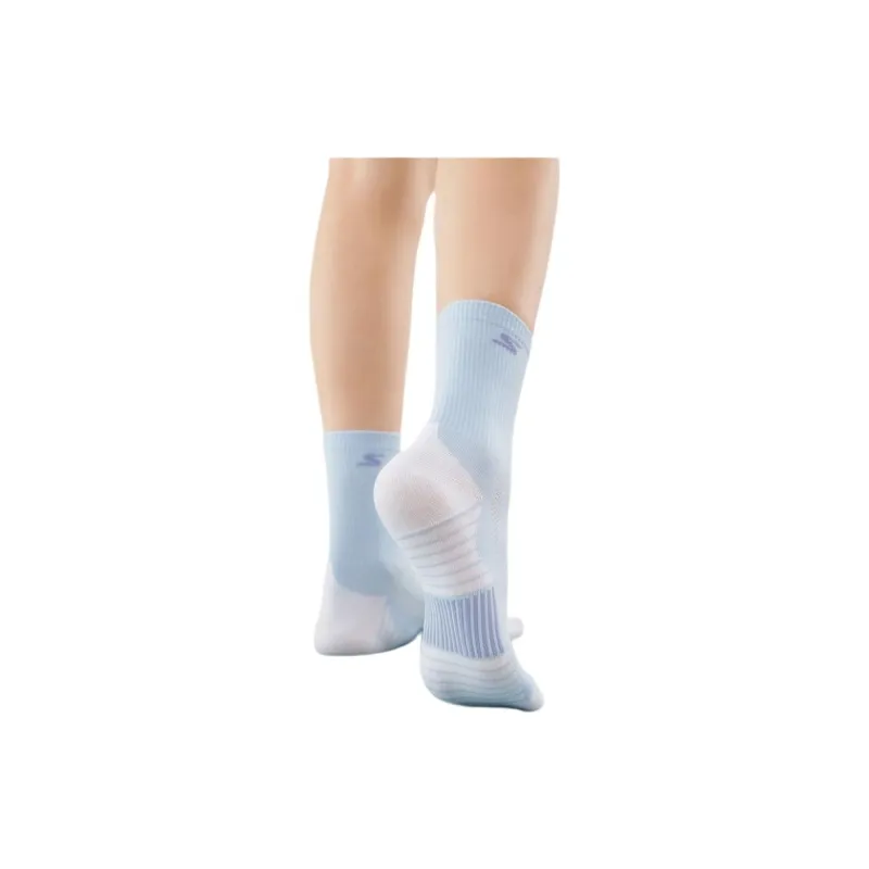 Skechers Mid Calf Socks Unisex 2 Pack Bright White/cold Light Blue-3
