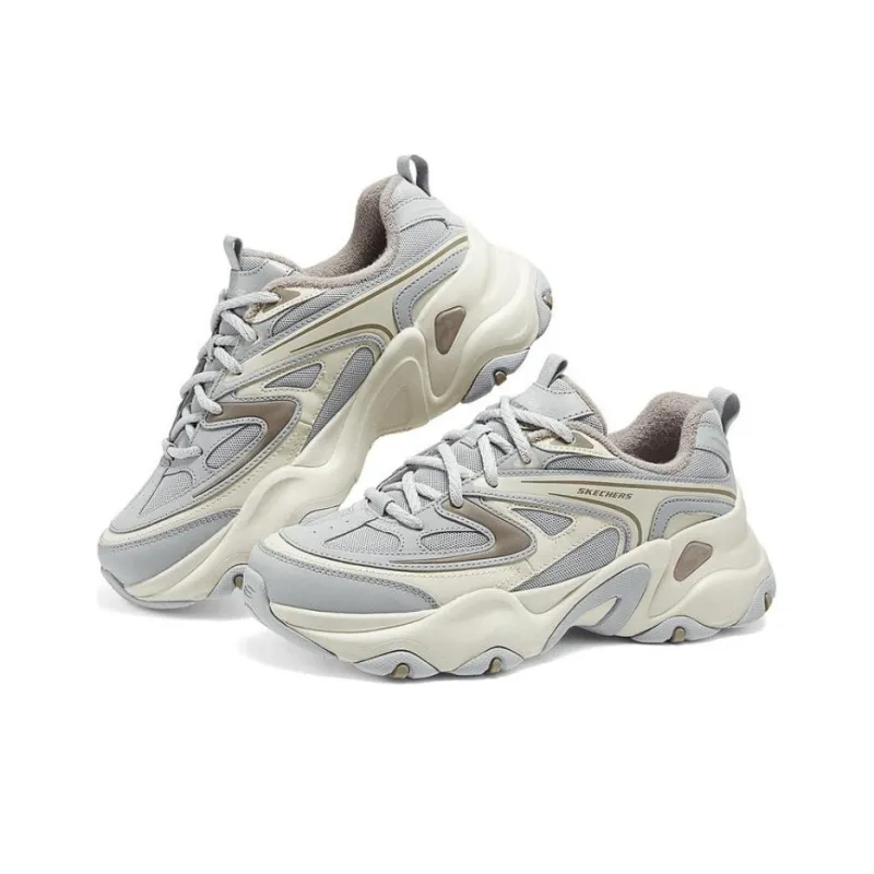 Skechers Cushioning Wear Resistant Low Top Casual Shoes Women's Light Gray-1
