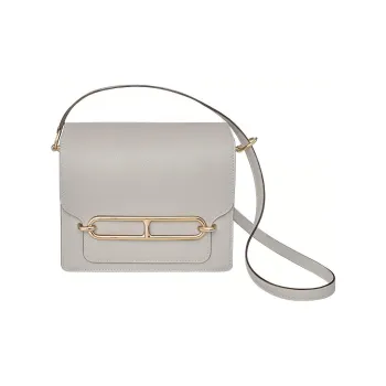 HERMES Roulis Evercolor Calfskin Pig Nose Bag Shoulder Bag Crossbody Bag Mini Women's 8L Beton Glacier White