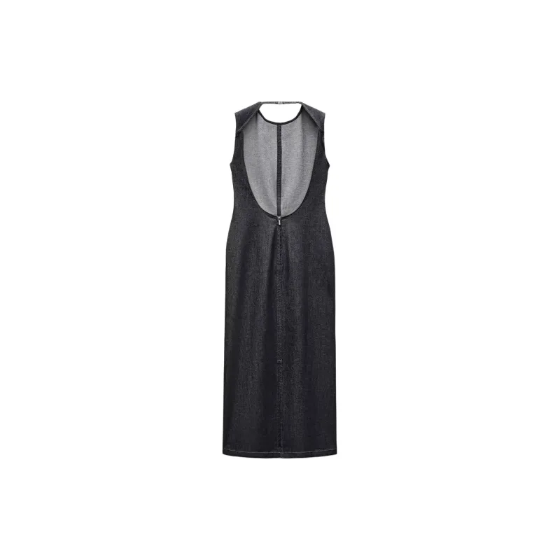ZARA ZW Series Slip Dress Women's Blue-1