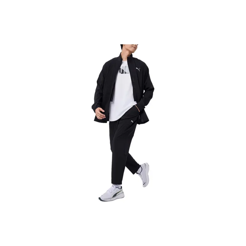 PUMA Knitted Sports Pants Men's Black-4