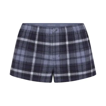 SKIMS FLANNEL SLEEP CHEEKY BOXER Boxer Shorts Women's Concord Plaid/Concord Purple Check