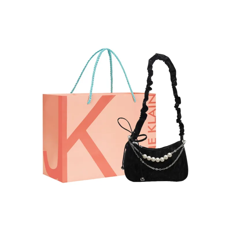 JANE KLAIN Synthetic Leather One Shoulder Underarm Handbag Regular Women's Ecru/Black/Green/Pink-0