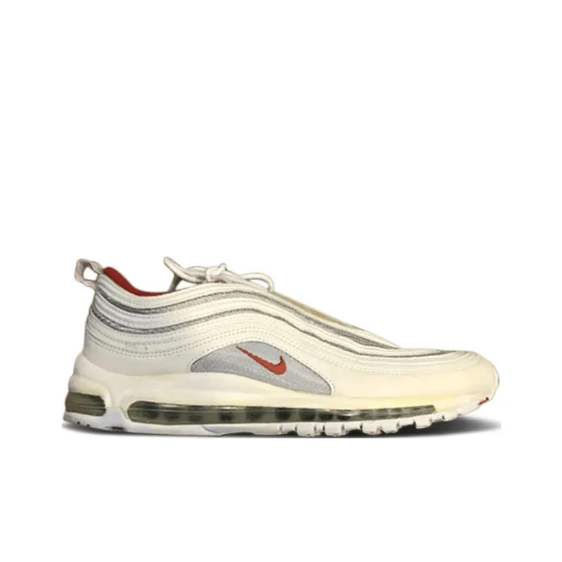 Nike Air Max 97 Cushioned Slip-Resistant Low-Top Running Shoes Unisex Beige-1