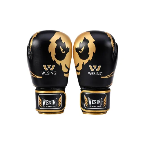 WESING Boxing Gloves Leather Fabric, Polyurethane Liner Foam Sanda, Muay Thai, And Kickboxing Unisex