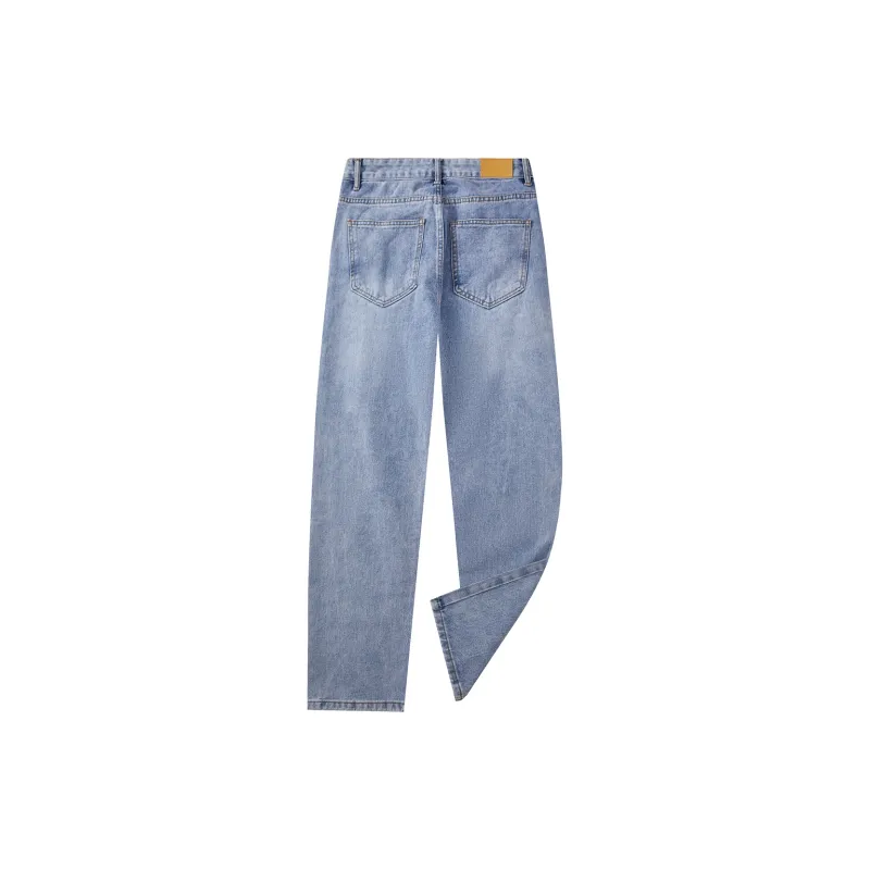 DKPD Spring And Autumn Jeans Unisex Light Blue-1