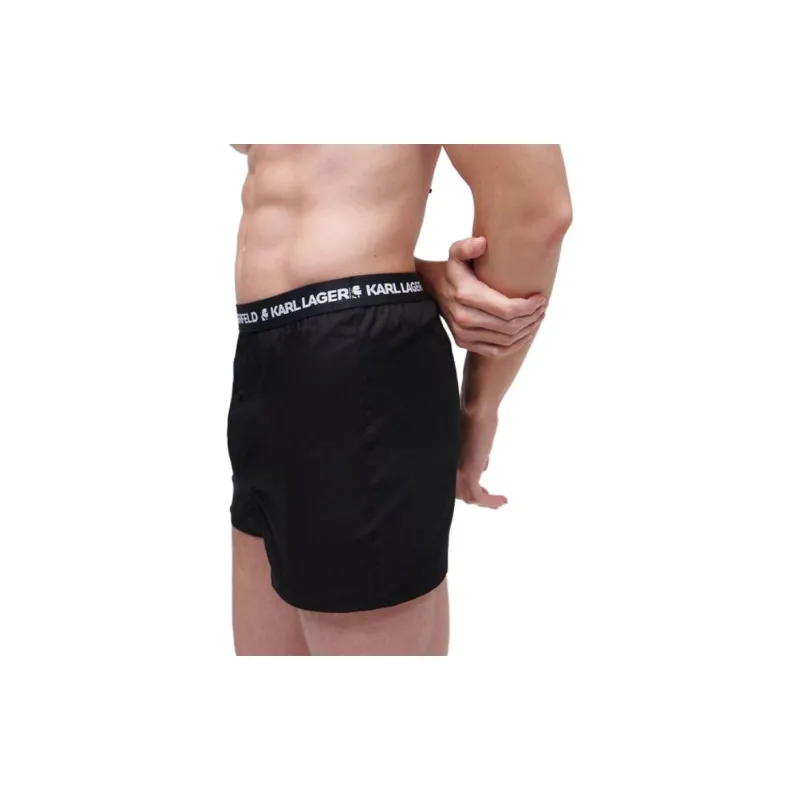 KARL LAGERFELD / Karl Lagerfeld Jeans Logo waistband Woven Boxer Shorts Pack Of Three-3