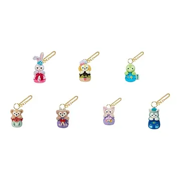 Disney Figure Print Duffy And Friends Hide And Seek Collection Set Dolls Plush Pendant 8.5cm 9cm Height