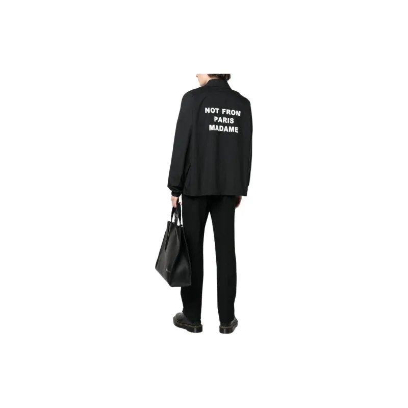 Drôle De Monsieur La Vest Slogan Lightweight Button Up Jacket-2