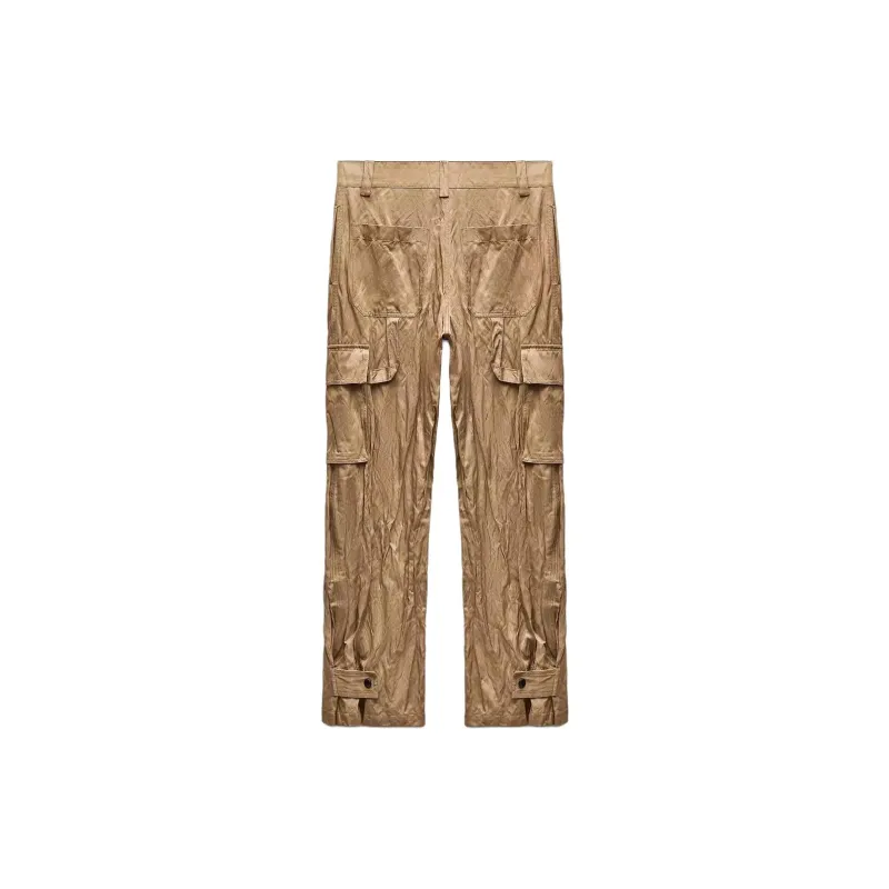 ZARA ZW Series Cargo Pants Women's Tan-1