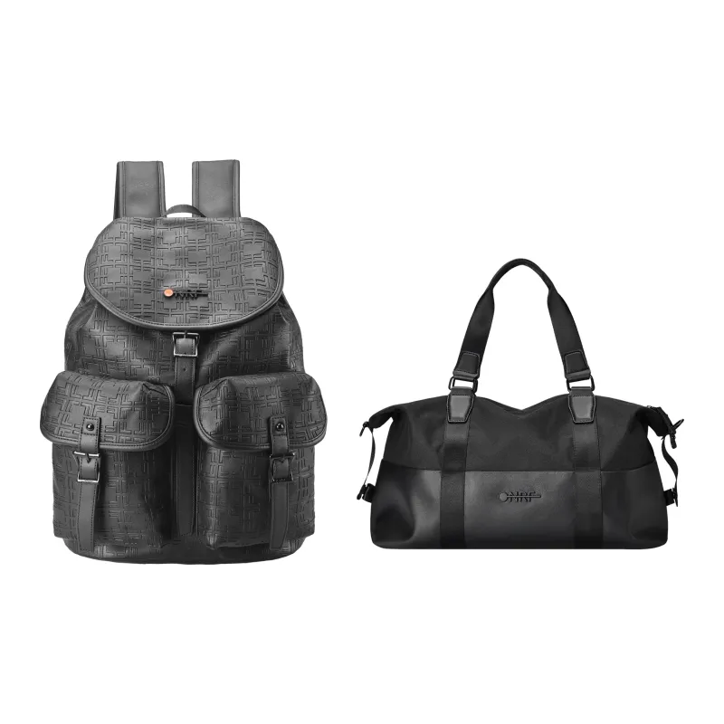 ONRF PVC Backpack Computer Backpack Large Size Men's Black-15