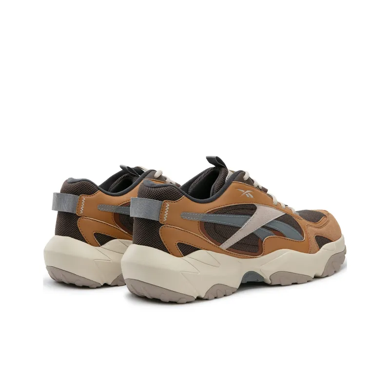 Reebok FLUFFI PUFF CN Anti Slip Wear Resistant Breathable Height Increasing Low Top Running Shoes Unisex Brown Yellow-3