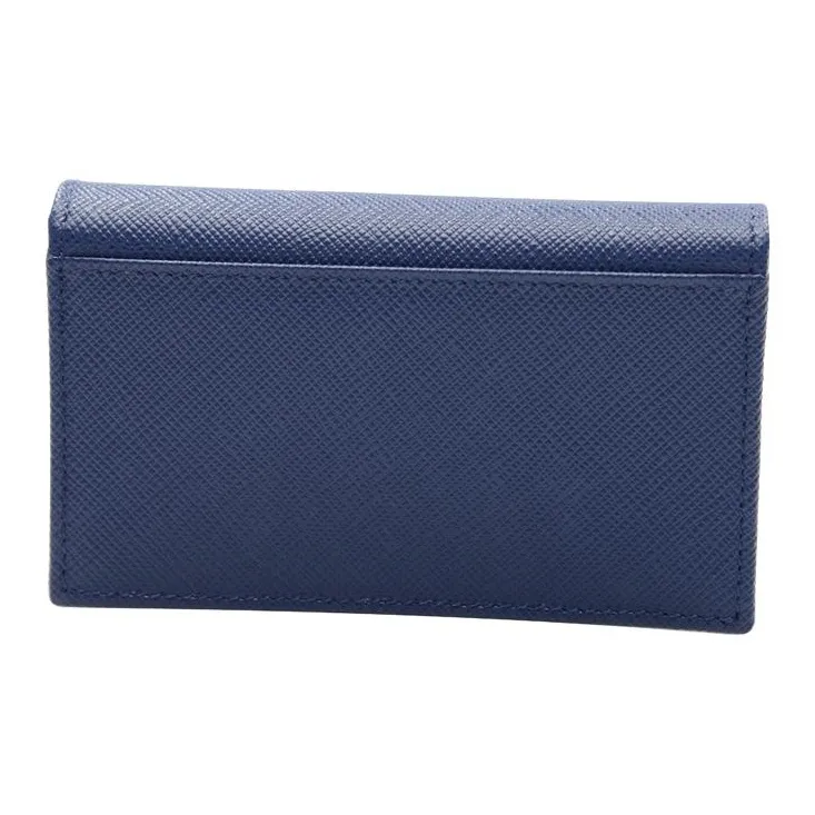 PRADA Calfskin Wallet Women's Blue-3