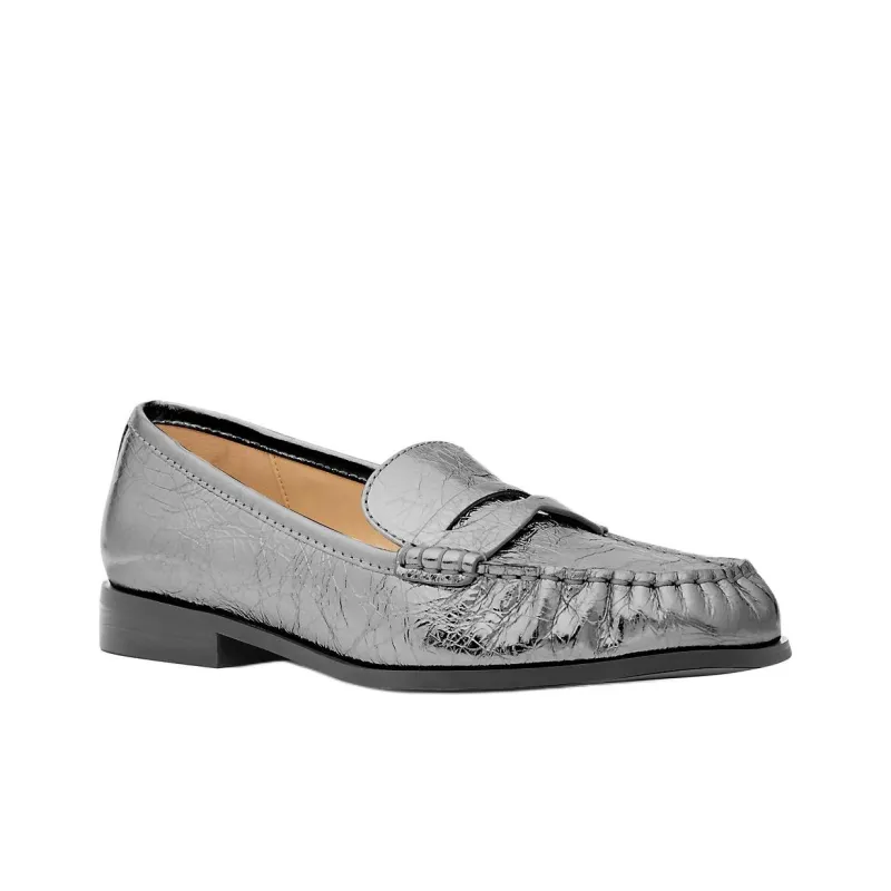 MICHAEL KORS Carlson Loafers Women's Silver-2