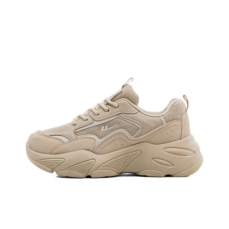 Warrior Cushioning Anti-Slip Wear-Resistant Breathable Lightweight Height Increasing Low-Top Chunky Sneakers Women's-0