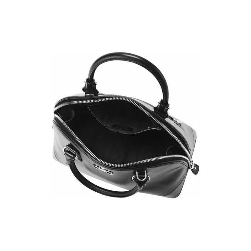 FERRAGAMO Embossed Calfskin Shoulder Bag Crossbody Bag Handbag Women's Black-3