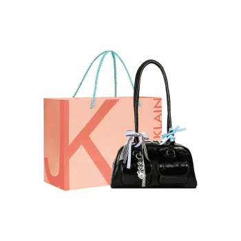JANE KLAIN Synthetic Leather Shoulder Bag Regular Women's Silver/Black