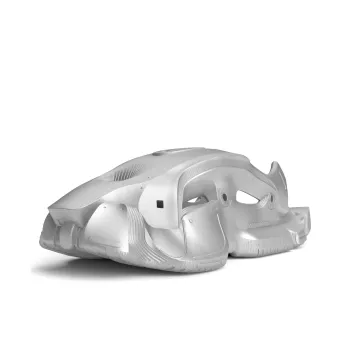 HelloSlippers Mech Robo Clogs Unisex Silver