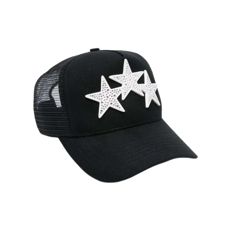 AMIRI Crystal 3 Star Trucker Hat-1