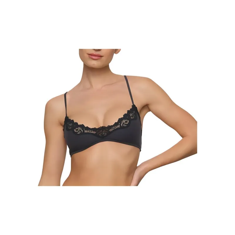 SKIMS FITS EVERYBODY LACE SCOOP BRALETTE Bra Women's ONYX/Onyx-1