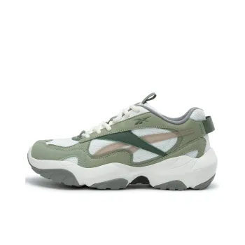 Reebok FLUFFI PUFF CN Anti Slip And Wear Resistant Height Increasing Low Top Running Shoes Unisex White Green