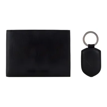 EMPORIO ARMANI Cow Leather Wallet Men's Black