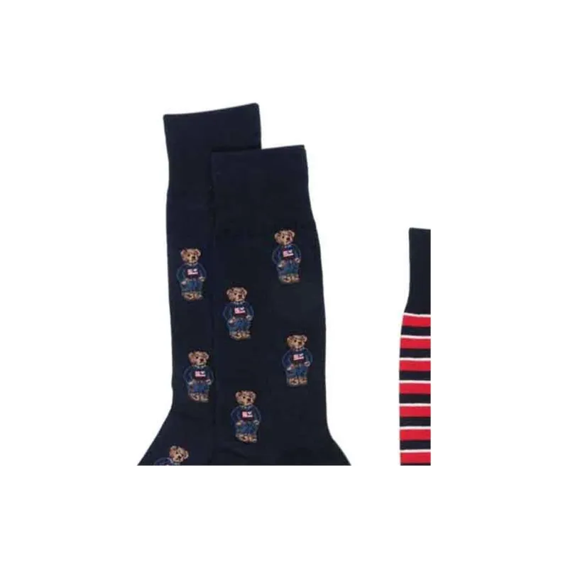 Polo Ralph Lauren Mid-Calf Socks Unisex 2 Pack-2