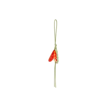 LOEWE Classic Cow Leather Charm Bag Accessory Women's Light Pear Color With Vibrant Orange