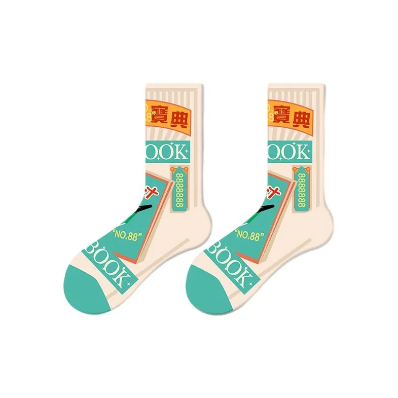 Youle Box Mid-Calf Socks Unisex 5 Pack-4