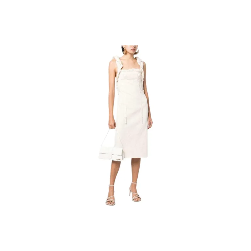 Jacquemus Open back Ruffle shoulder Dress-2