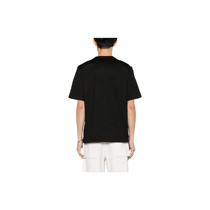 FENDI Logo Embroidered Crewneck T Shirt-3