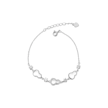 Muyan S925 Silver Cut Out Gourd Bracelet Women's
