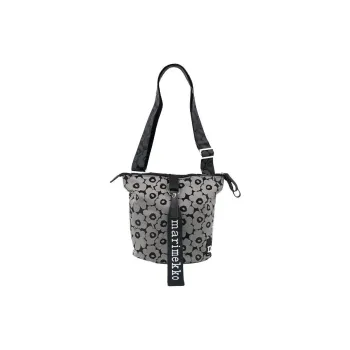 Marimekko Polyester Shoulder Bag Regular Unisex Khaki & Black
