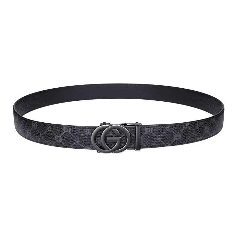 GOLF Top Grain Cow Leather Automatic Buckle Genuine Leather Belt Men's Multicolor 3.5cm-63