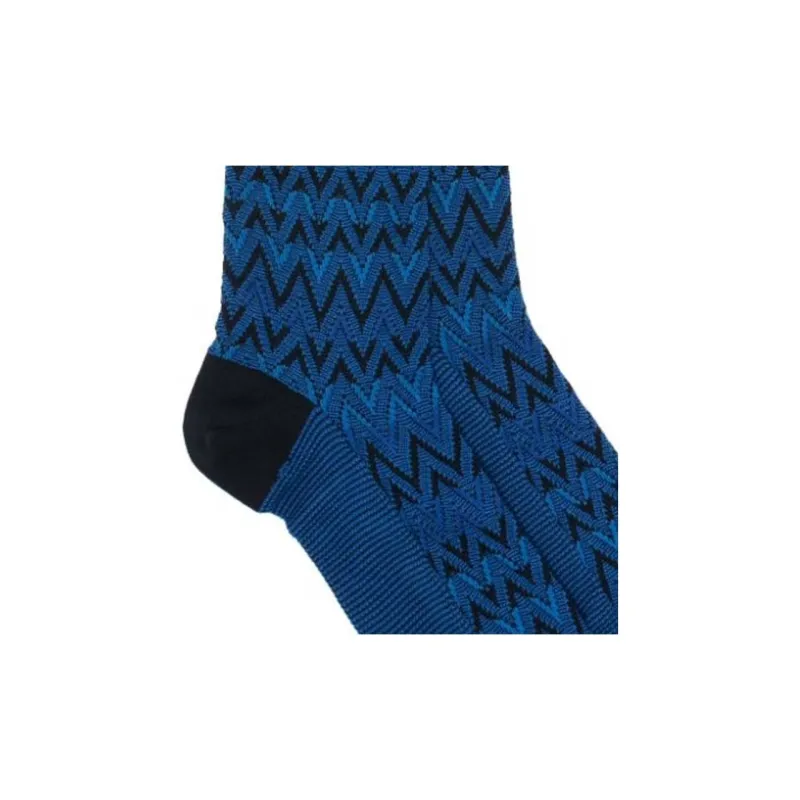 MISSONI Knee-High Socks Men's 1 Pack Blue-2