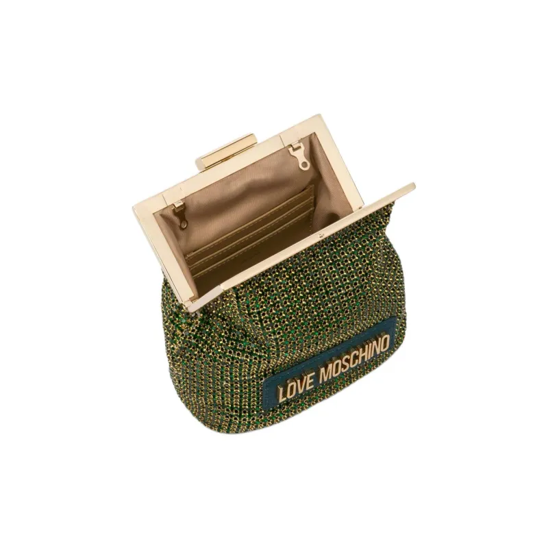 LOVE MOSCHINO Logo Lettering Embellished Clutch Bag-3