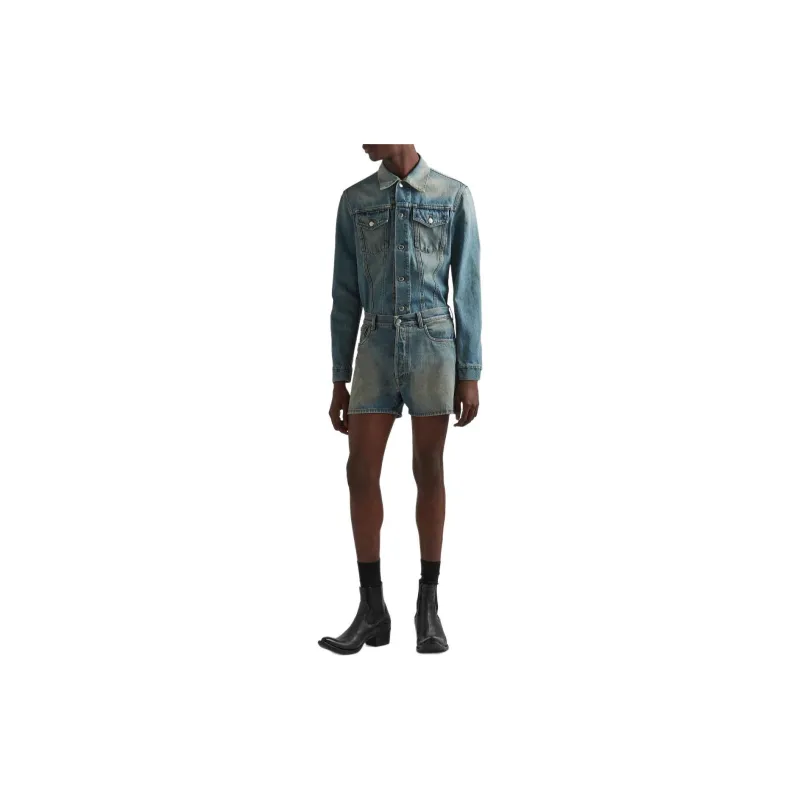 PRADA Triangle logo Denim Blouson Jacket-4