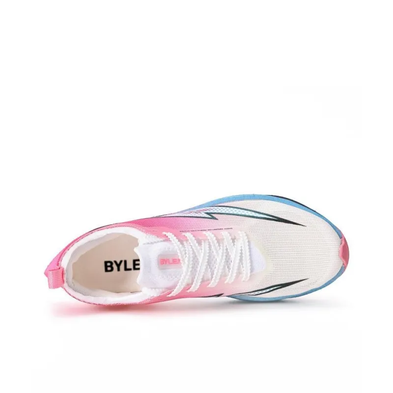 BYLEN Cushioning, Slip Resistant, Rebound Low Top Casual Running Shoes Unisex Pink Luck At The Forehead-4