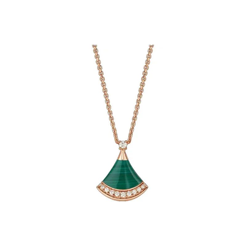 BVLGARI Divas' Dream Series 18K Rose Gold Necklaces Women's Green-0