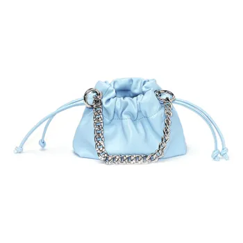 MUYSO Eco-Friendly Recycled Leather Cloud Bag Portable Crossbody Bag Shoulder Bag Women's Sky Blue