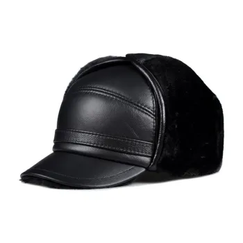 BANDICOOT Top Grain Cow Leather Trapper Hats Men's
