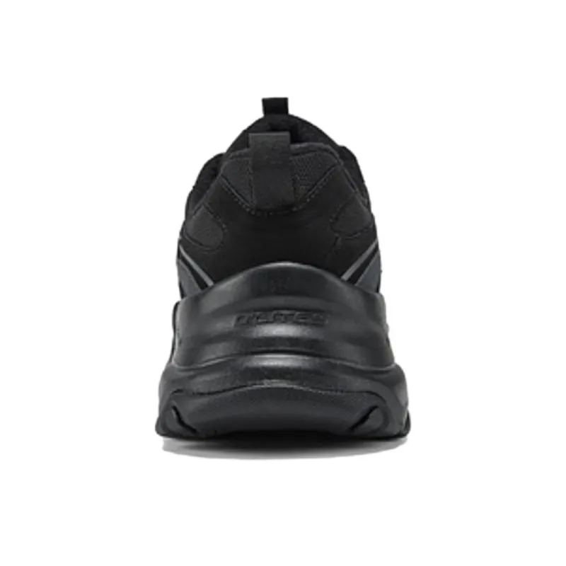 Skechers DLITES Anti Slip Wear Resistant Low Top Chunky Sneakers Men's Black-3