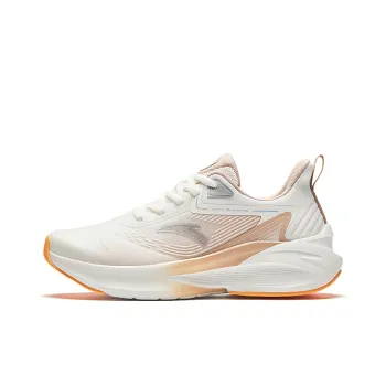 Anta Running Collection Non-slip Wear-resistant Shock Absorption Low-Top Casual Running Shoes Women's White Orange