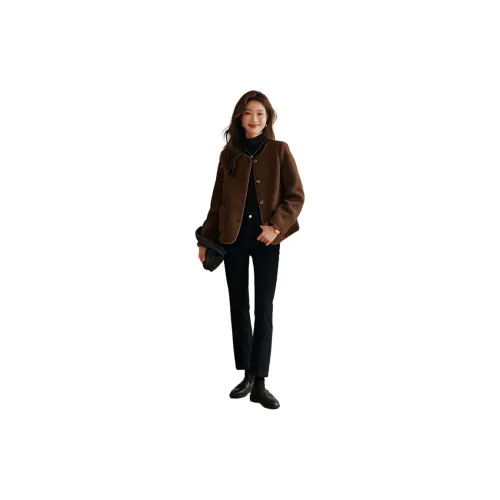 Mo Han Yi Mei Velvet Jackets Women's Coffee