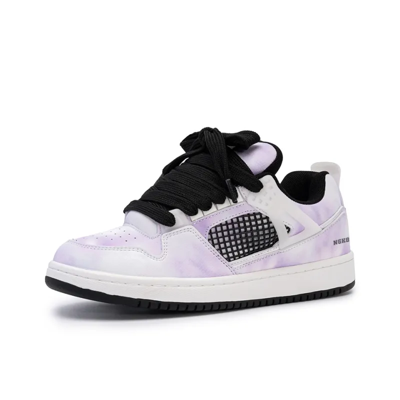 N6K8 Non slip Lightweight Low Top Skateboard Shoes Women's Dazzling Color Gift Box Set-2