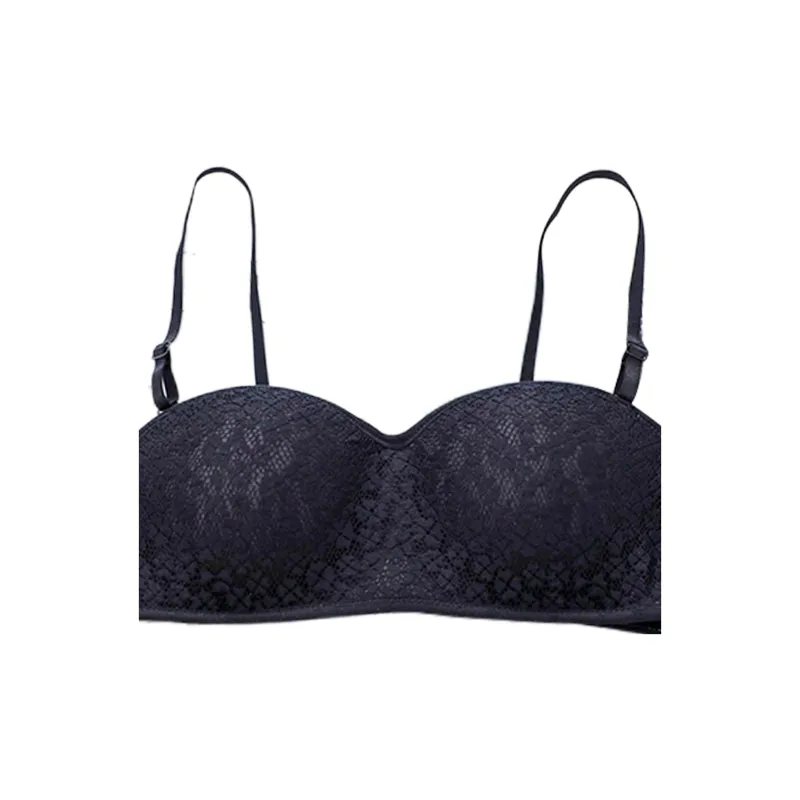 Flowers In Water Bra Women's Black-3