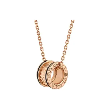BVLGARI B.Zero1 Series K Gold Necklaces Unisex Rose Gold